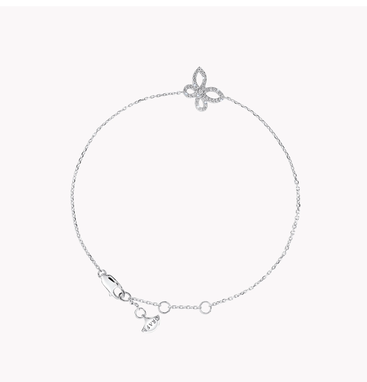 GR.미니 버터플라이 실루엣 다이아몬드 팔찌